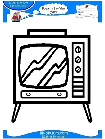 Çocuklar İçin Tv Boyama Sayfaları 